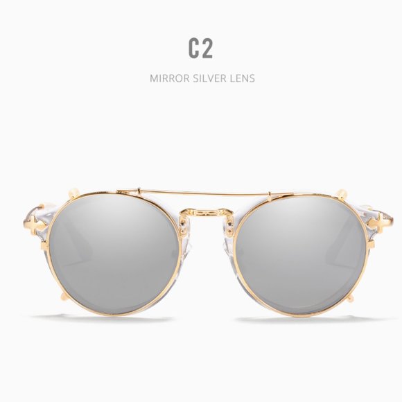 [New] Fashion Retro Sunglasses Vintage Round Glasses For Men Women main image 6